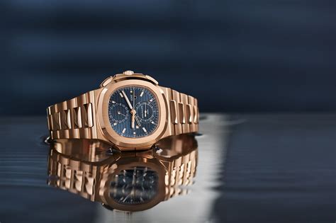 patek philippe nautilus rose gold blue dial